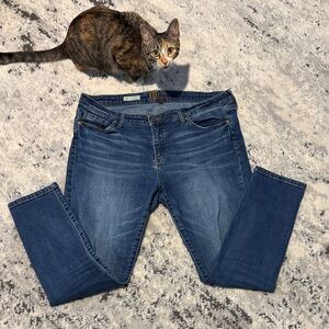 Kut from the Kloth Dark Blue Denim Ankle Skinny Jeans